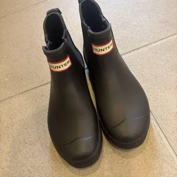 새상품급! 헌터 첼시 레인부츠 여성용 블랙 23 cm