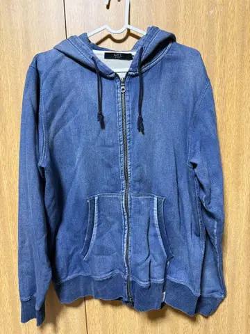 데님 후드 자켓 다크 블루