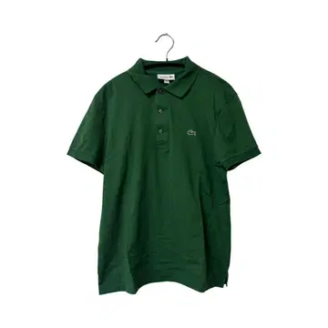 LACOSTE 슬림핏 그린 피케 셔츠 US S