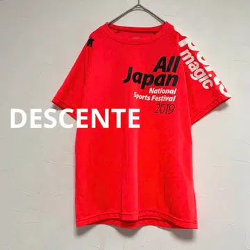 데상트 DESCENTE 2019 전국체전 기념 티셔츠 오렌지 S