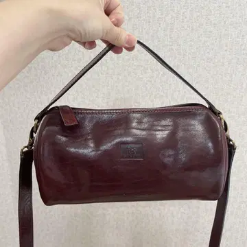 CASANI 버건디 가죽 숄더백