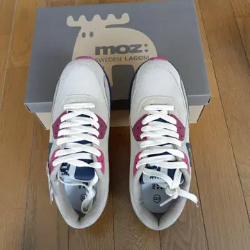 moz. LAGOM 스니커즈 23.5cm 베이지/네이비/핑크