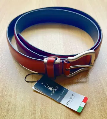 미사용 새상품 HILTON 소가죽 벨트