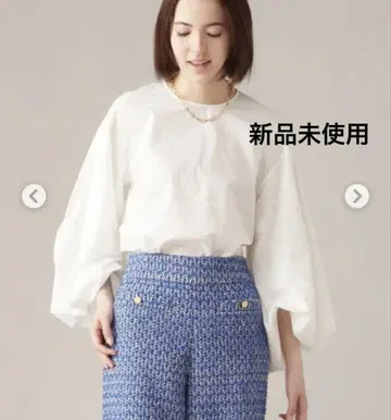 미사용 새상품 마르티니크 메모리 타프타 벌룬 블라우스