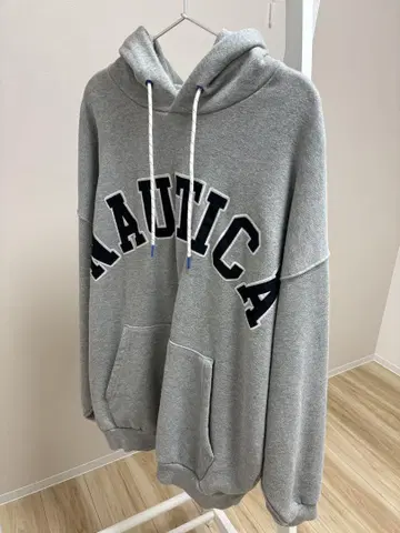 NAUTICA 풀오버 맨투맨 후드티 그레이