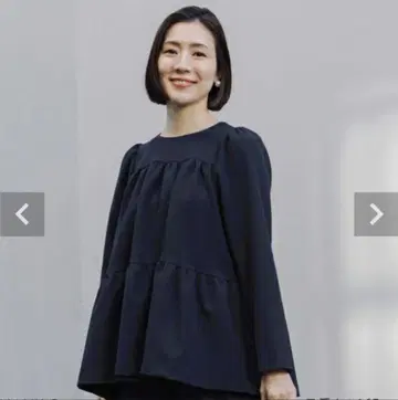 SONO 티어드 플레어 풀오버 네이비