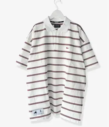 DESCENDANT STRIPE POLO SS BURGUNDY 4