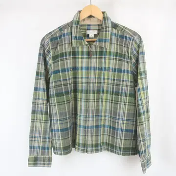 VINTAGE Christopher&Banks 체크 지퍼 셔츠 M