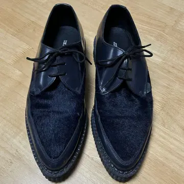 언더그라운드 가죽 신발 송치 가죽 네이비 24.5cm 레어