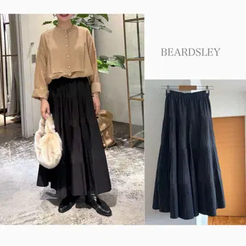 [새상품] BEARDSLEY(비어즐리) 플리츠 캉캉 스커트 블랙