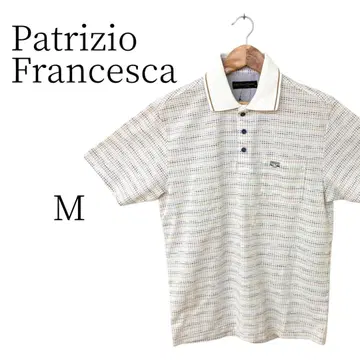 새상품급 Patrizio Francesca 화이트 피케 셔츠 M