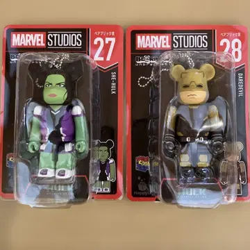 MARVEL 베어브릭 2세트 데어데블 쉬헐크