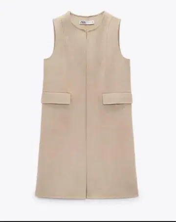 ZARA 울 블렌드 롱 베스트 XS-S