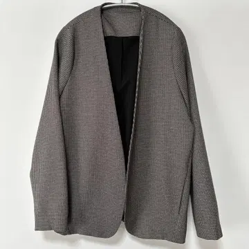 노카라 체크 자켓
