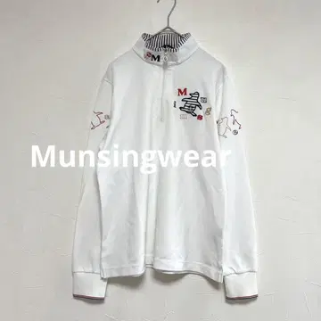 먼싱웨어 munsingwear 하프 지퍼 긴팔 폴로 로고 M