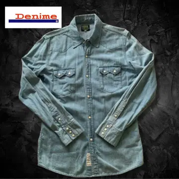 [ Denime ] 드님 데님 웨스턴 셔츠 라이트 블루 M