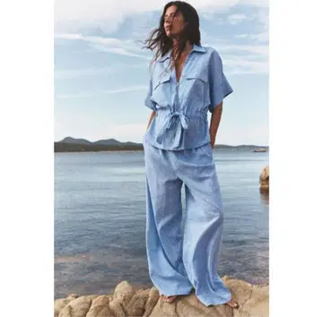 [ 새상품급 ] ZARA 린넨 셋업