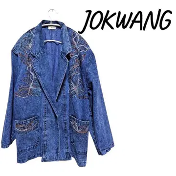 [ 새상품급 ] JOKWANG 자수 데님 자켓 오버 사이즈