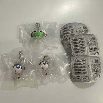 미사용 새상품 개구리 중사 케로로 메지루시 참 3개 세트