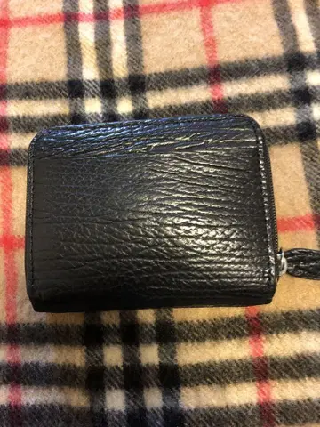 블랙 가죽 코인 케이스 shark skin