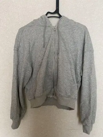 크롭 지퍼 후드티 후디