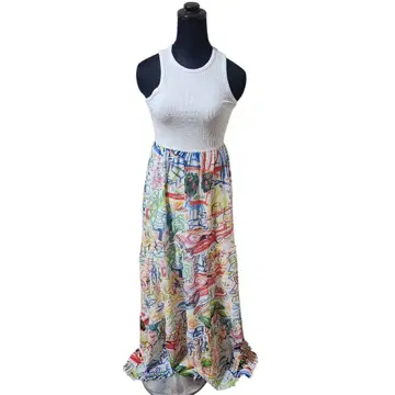 Desigual 셋업풍 튤 롱 원피스 XS