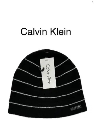 캘빈클라인 니트 모자 비니 블랙