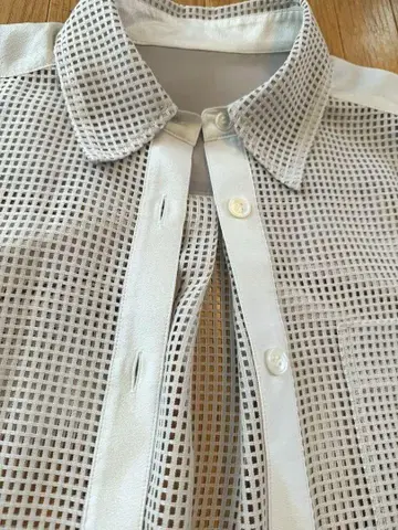 르쉘블루 메쉬 시어 셔츠 36 새상품급