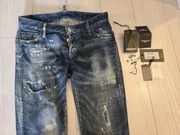 디스퀘어드 제니퍼 크롭 청바지 34 부속물 있음