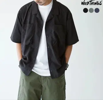 WILD THINGS 블랙 워크 셔츠 M