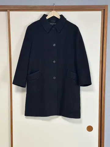 ANNE KLEIN 울 코트 여성용 블랙