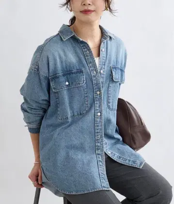 리브 드와 [ MONN.:.(몽) ] 빅 데님 셔츠 블루