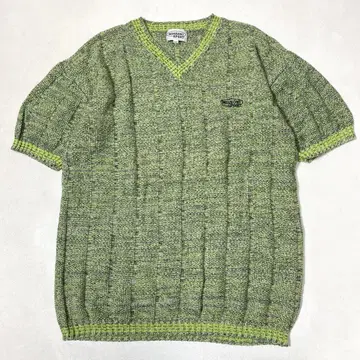 MISSONI SPORT 남성용 코튼 칠드런 V넥 니트 반팔