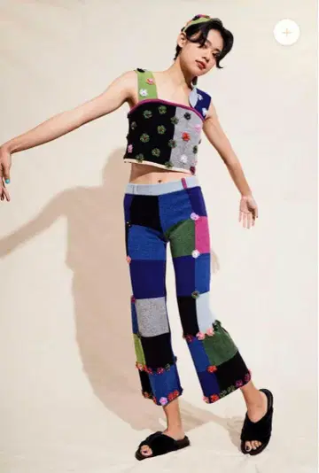 미사용 YANYAN 양양 CHECKD RIBBON PANTS