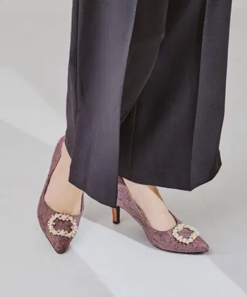 [ 새상품급 ] 오리엔탈 트래픽 펄 버클 힐 펌프스 23cm