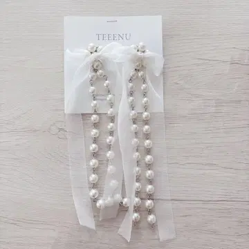 TEENU K-4 white 귀걸이
