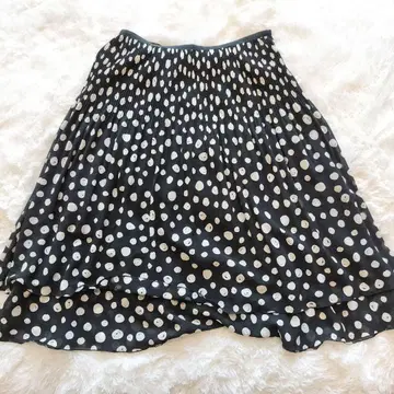 M'S GRACY 플레어 스커트 Size40 블랙 도트