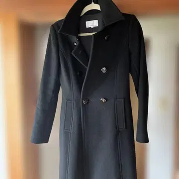 M-PREMIER 블랙 피 코트 38