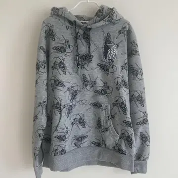 미사용 진격의 거인 리바이 시마무라 후드티 그레이 L 사이즈