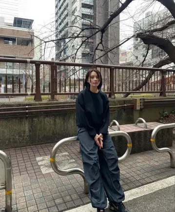 [rachel 착용] FIFTH 스노우 카모 팬츠 블랙 xs