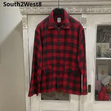 South2 West8 자켓 M 버팔로 체크 플란넬지
