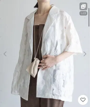 hwyl 시어 자카드 하프 자켓