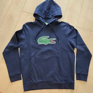 LACOSTE 네이비 후드 부착 후드티 US M
