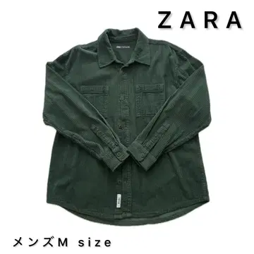 ZARA 남성용 코듀로이 셔츠 M 사이즈