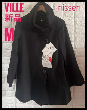 새상품 택 포함 미사용 nissen 블랙 코트 M