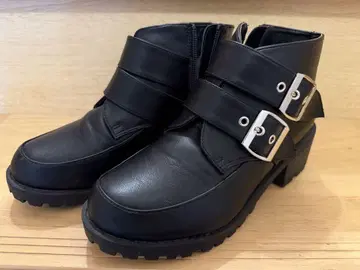 더블 벨트 숏부츠