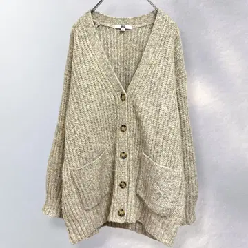 유니클로 UNIQLO 로우 게이지 V넥 가디건 겉옷 L [ a971