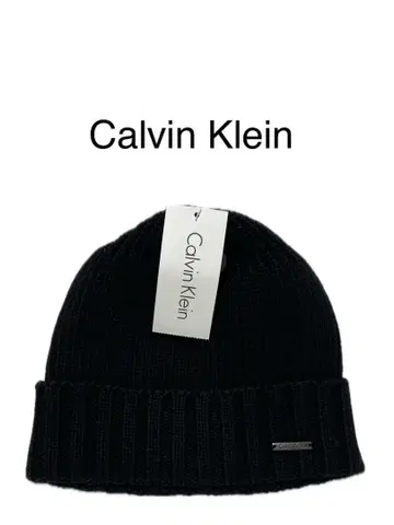 Calvin Klein 캘빈클라인 니트 모자 비니 블랙 코튼