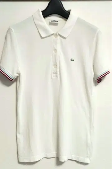 LACOSTE 반팔 피케 셔츠 사이즈 42 화이트