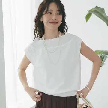 쿨 터치 UV 오프숄더 프렌치 니트